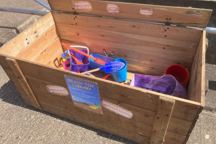 Beach toy library Teignmouth seafront