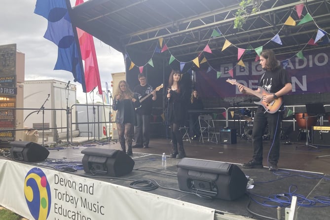 Coombeshead Academy musicians perform at Devon County Show 