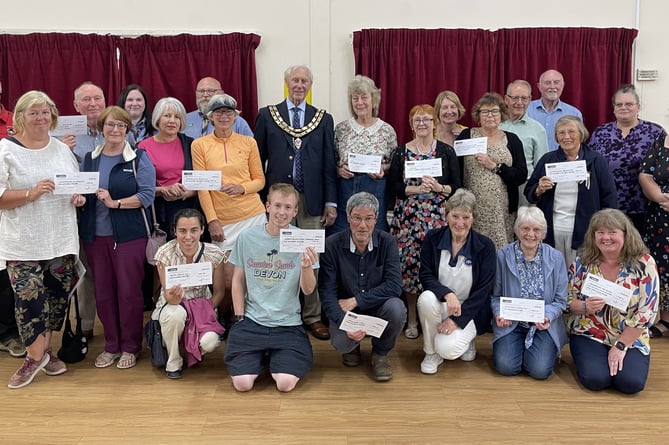 KIngsteignton Town Council photo of grant recipients