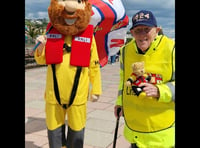 Retired vicar recovering from broken leg walks a mile a day for RNLI