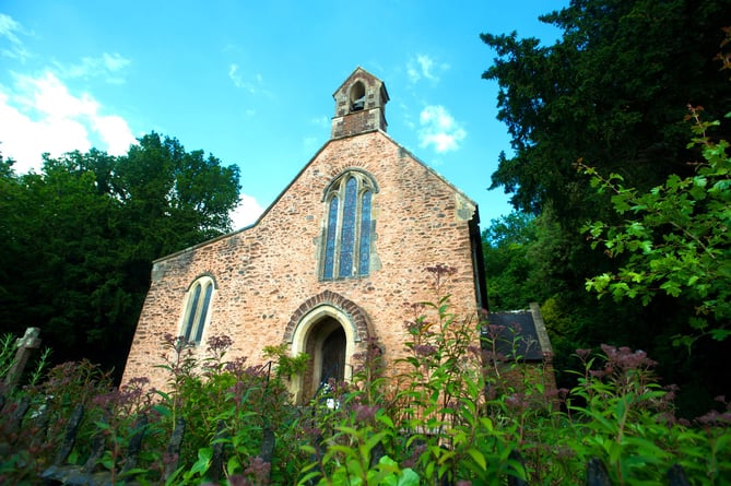 Flower festival at St Blaise Church, Haccombe