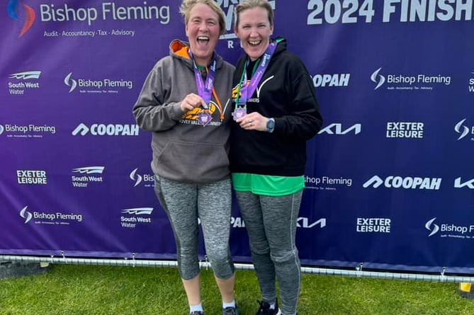 Great West Run representation from Bovey Valley Runners Donna Osborne & Nicola Huckerby