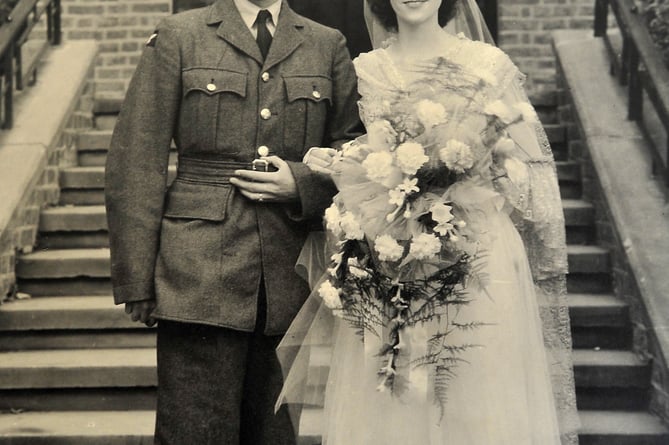 Bishopsteington resident Poppy Scott  who reached the impressive age of 107 years young  this week. Collect image of Poppy on her wedding day in 1942
