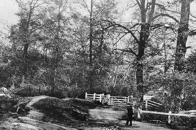 Entrance to Bradley Woods in Newton Abbot around the early 1920s