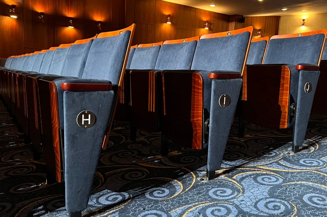 Plush posh new blue seats at the Princess Theatre