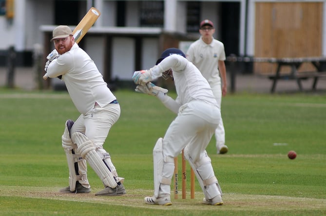 Devon Cricket League E Division West. Torquay and Kingskerswell 2nd XI versus Chagford. Chagford's Paddy Poustie


