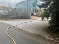 Teignbridge firefighters tackle industrial blaze