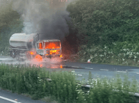 In Pictures: Milk tanker fire on A38 near Ivybridge