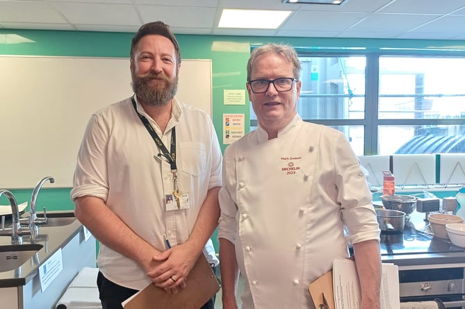 Devon Junior Chef of the Year 2024 judges Matthew Pickett and Mark Dodson.