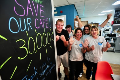 Newton Abbot café 'over the moon' at reaching fundraising target 