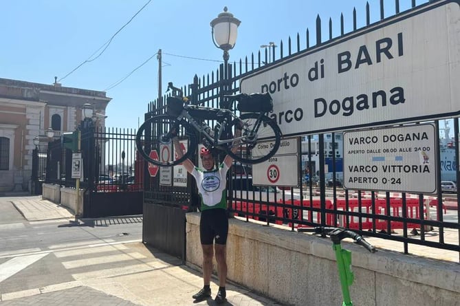 Dr Jason Clunie arrives in Bari