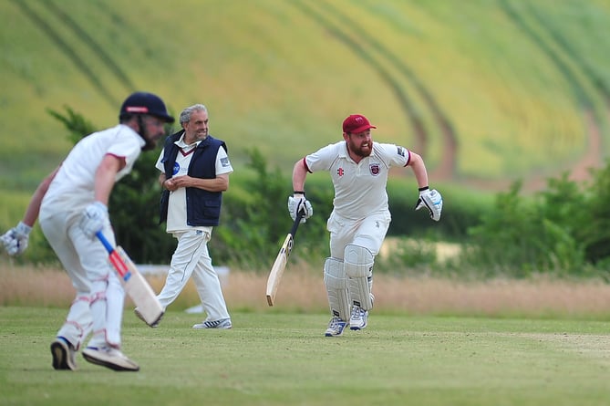 Devon Cricket League F Division West. Stokeinteignhead  1st XI versus Stoke Gabriel 2nd XI.  Stokeinteignhead's opening pair Oliver Hastie and Jonathan Robertson