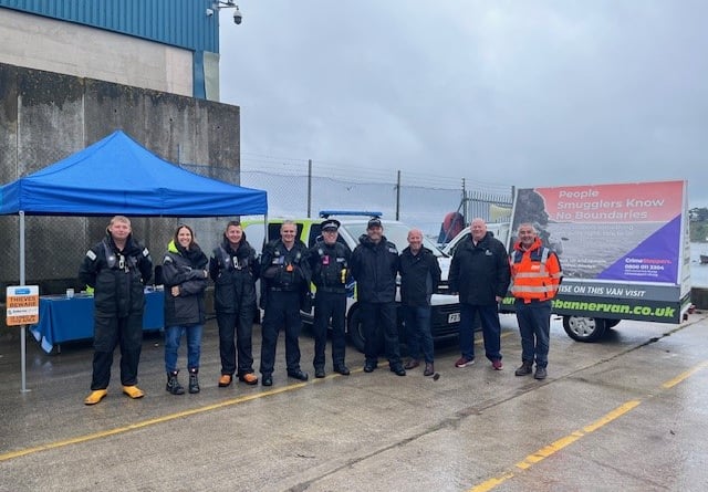 Devon and Cornwall Police at a free maritime property marking event in Teignmouth