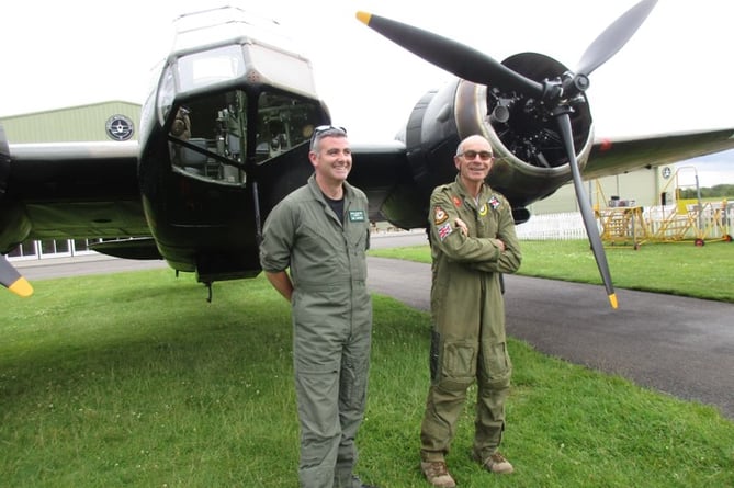 Bovey Tracey resident David Heath who was lucky enough to secure a flight the world's only airworthy Bristol Blenheim - an RAF  light bomber from the start of WW2