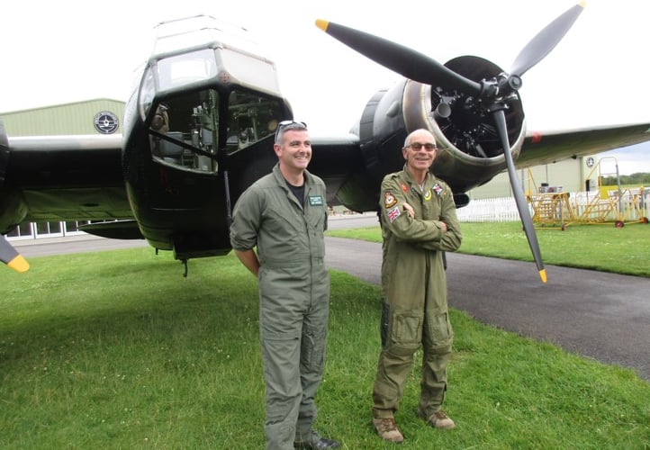 Bovey Tracey resident David Heath who was lucky enough to secure a flight the world's only airworthy Bristol Blenheim - an RAF  light bomber from the start of WW2