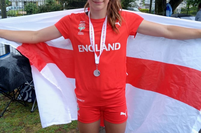 Olivia Steer representing England in Wales