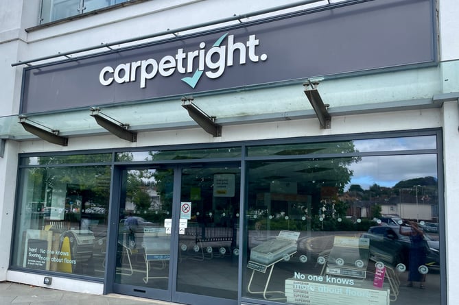 Carpetright store front Newton Abbot