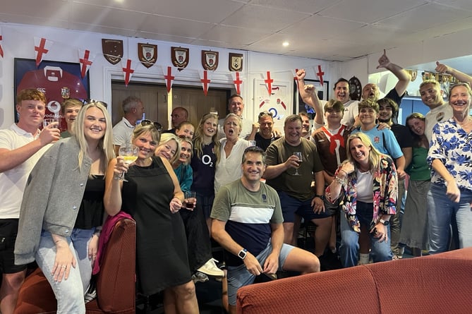 Friends and family watching Ben Coen and England U20s at Teignmouth RFC