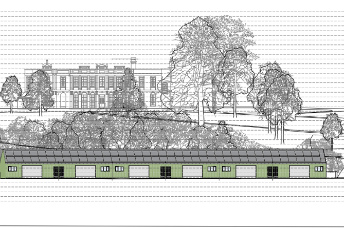 South elevation view of the new community group accommodation at the bottom of Bitton Park in Teignmouth