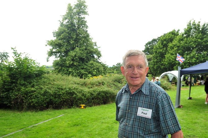 Ogwild open day at Rectory Field in Ogwell.  Ogwild chair Paul Martin