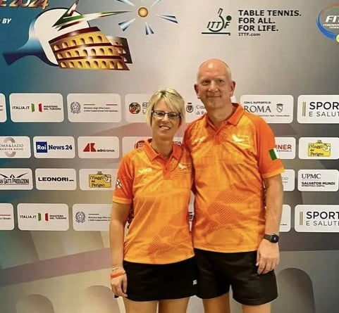 Newton Abbot Table Tennis twosome Sonja Ryland and Kevin Nicholls