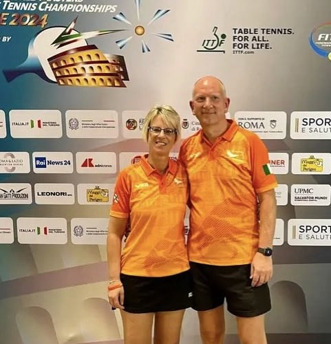 Newton Abbot Table Tennis twosome Sonja Ryland and Kevin Nicholls