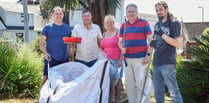 Guerilla gardeners clear overgrown Teignmouth verge