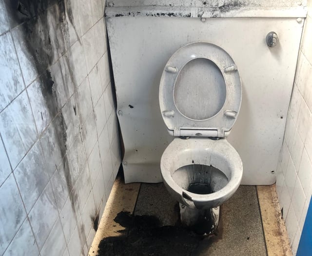 Toilet block closed after suspected arson 