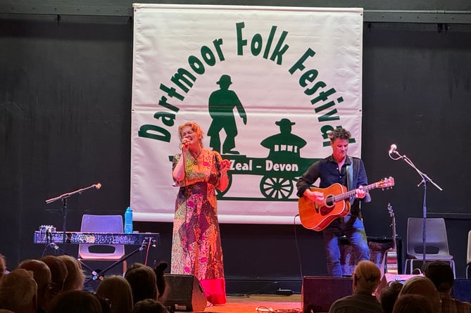 Kathryn Roberts and Sean Lakeman during their packed concert.
