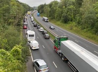 Vehicle fire closes A38 near Drumbridges