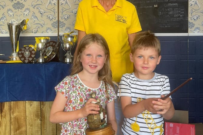 Family Treasure Hunt trophy, presented by president Lesley Burton