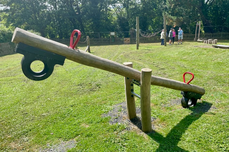 See Saw at the Cockhaven play area in Bishopsteignton