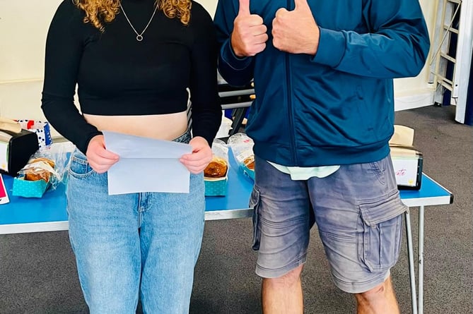 Dawlish College GCSE results 2024 Honey Dyer and Sam Banks