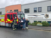 Fire service thanks Newton Abbot firm