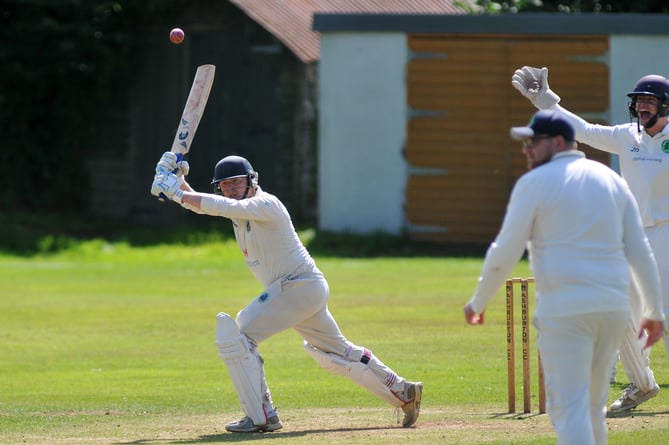 Devon Cricket League C Division West. Ashburton  versus Ivybridge.  Ashburton's Steve Edmonds and Ivybridge 'keeper Zach Dunn