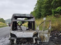 Fire crews tackle A38 blaze