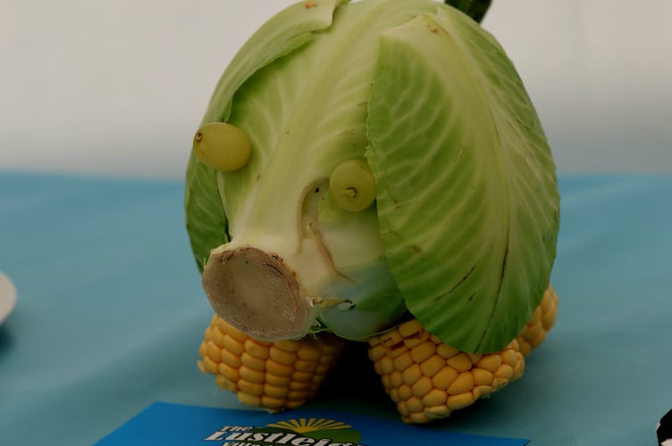 Vegetable animal entry at Lustleigh Show