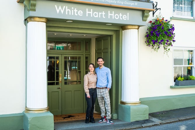 New owners of the White Hart in Moretonhampstead.