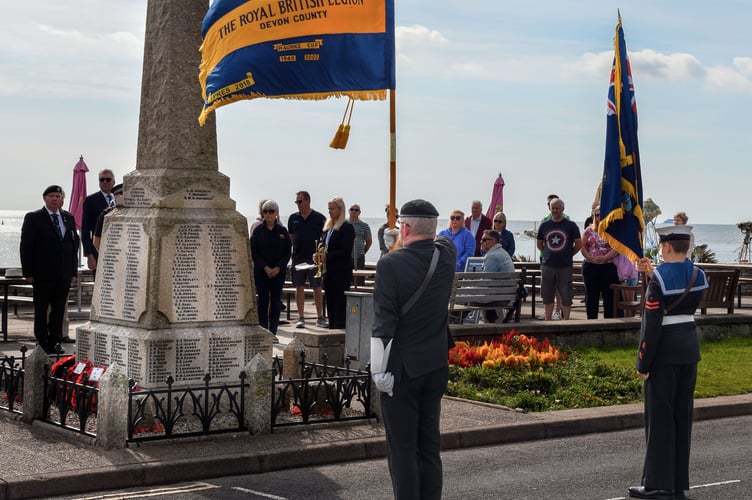 Battle of Britain commemoration at Teignmouth War Memorial