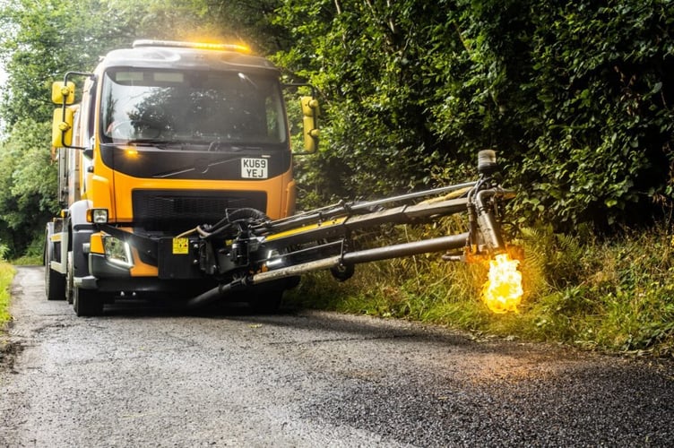 The Dragon Patcher machine. Photo Devon County Council