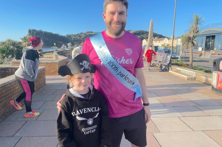 Tom Pearce and nephew Edward Little at Teignmouth Promenade's 6th anniversary