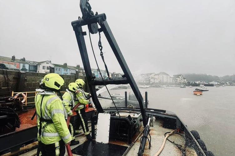 Teignmouth firefighters find their sea legs in training for a potential boat fire