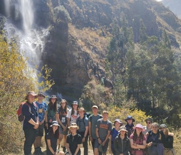 Spectacular waterfall in Peru 