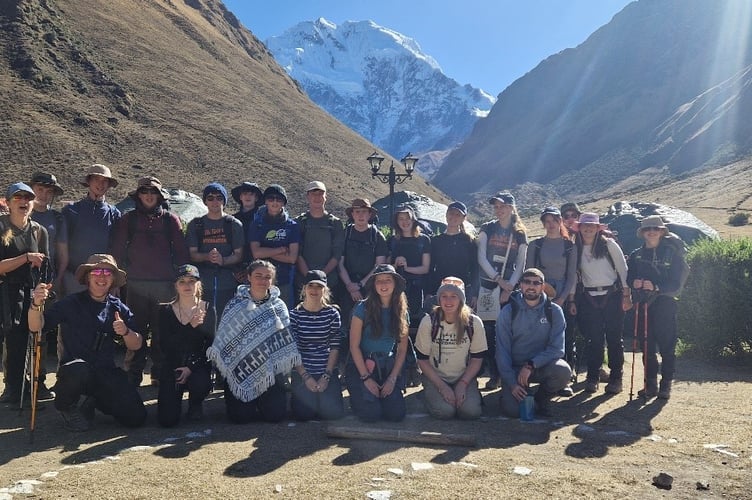 Coombeshead Academy students on their four week trip to Peru. 