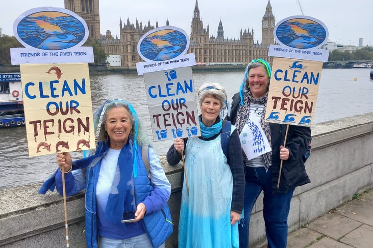 Representatives from Friends of the River Teign took part in the River Action March for Clean Water in London at the weekend.