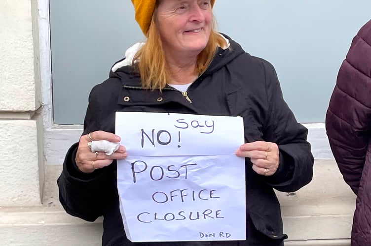 Teignmouth Post Office closure protest