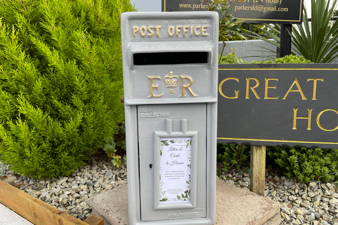 Letters to heaven post-box Parkers Funeral Directors Newton Abbot