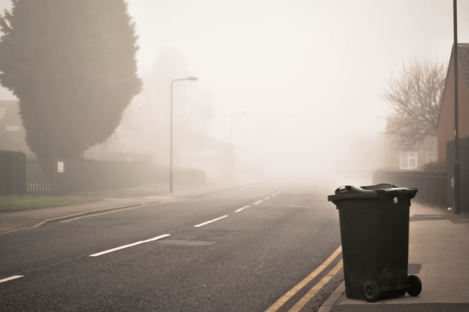 Wheelie bin stock image 