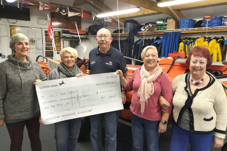 Dartmouth RNLI benefited from a donation from the Women's Challenge Club after it disbanded.