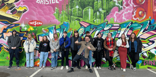 Students take in Banksy and Goldie at Bristol street art tour